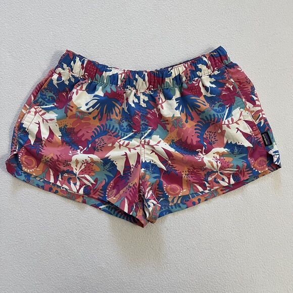 Patagonia Pants - Patagonia Women Floral Wild Waratah Reef Pink Nylon Barely Baggies 2.5 Shorts XS